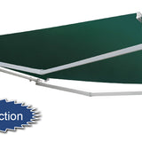 3.5m Half Cassette Manual Awning, Plain Green (4.0m Projection)