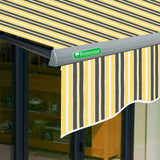 2.5m Half Cassette Manual Yellow and Grey Awning (Charcoal Cassette)
