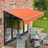 3.5m Half Cassette Manual Terracotta Awning (Charcoal Cassette)