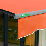 3.5m Half Cassette Manual Terracotta Awning (Charcoal Cassette)