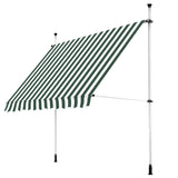 3.5m Balcony Manual Awning, Green and White