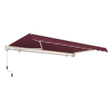 3.5m Budget Manual Awning, Burgundy