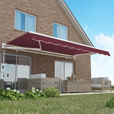 4.0m Budget Manual Awning, Burgundy