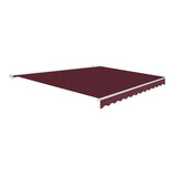 3.5m Half Cassette Manual Awning, Burgundy