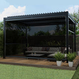 Single Charcoal Dropdown Side Shade for 3x3m, 3x4m & 6x3m Deluxe Pergola