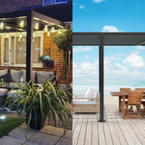 Single Charcoal Dropdown Side Shade for 3x3m, 3x4m & 6x3m Deluxe Pergola