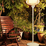 Freestanding Electric Quartz Bulb Patio Heater in White| Heatlab®