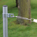 9ft 10\ / 3m Galvanised Shade Sail Pole With Bracket Clamp"