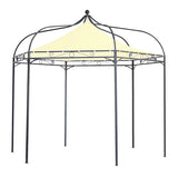 Harlington Deluxe Steel Frame Gazebo With Roof Canopy In Ivory