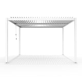 4m x 3m Deluxe White Veranda with Louvered Shutter Roof