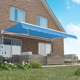 2.5m Standard Manual Awning, Azure Blue